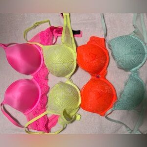 Bundle of 4 OBSESSION Plunge Lace Bras 34B